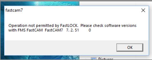 fault for fastcam