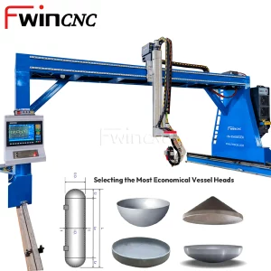 High-Precision Head Plasma Cutting Bevel Machine for Pressure Vessels