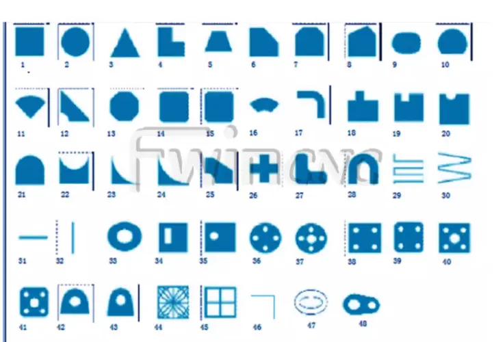 portable plasma cutting machine Pre Loaded Shape Library